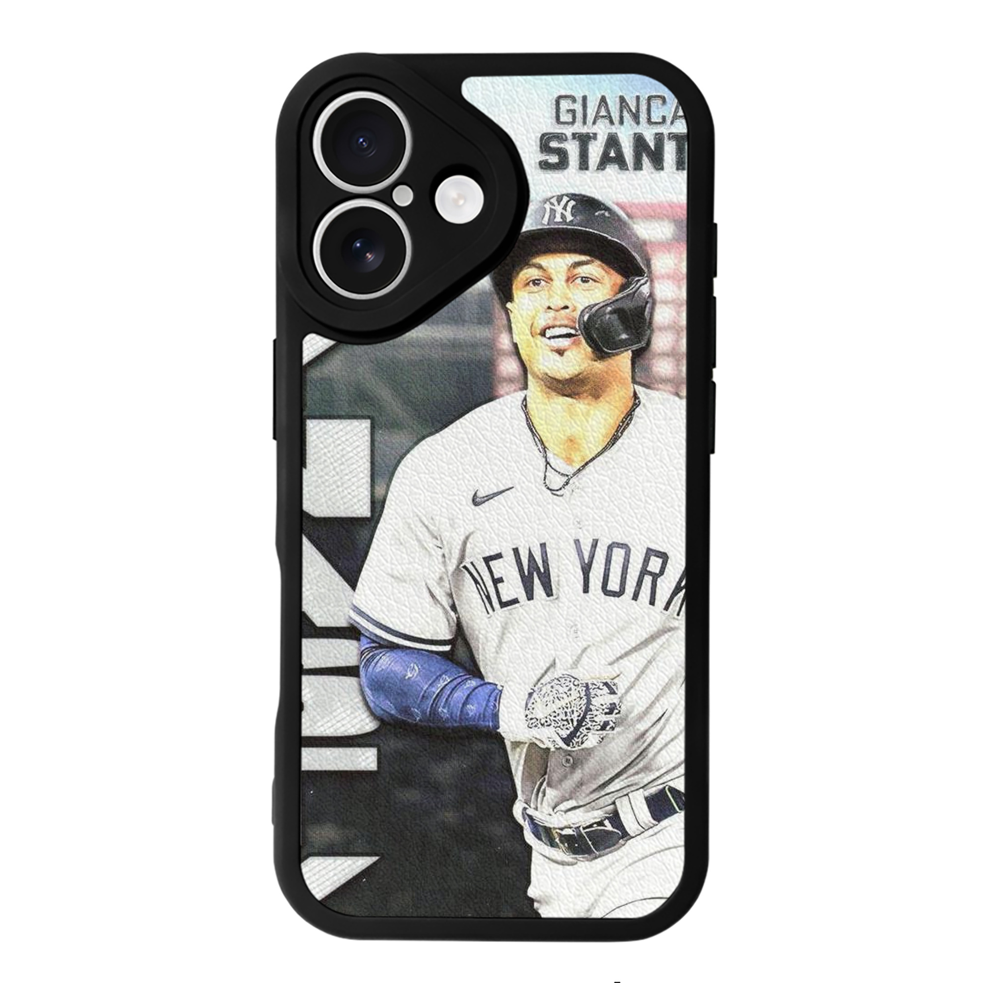 Giancarlo Stanton 21 IPhone 16 Silicone Leather Case – UV Print, Lambskin Texture – Perfect Fit, Wireless Charging Compatible, Scratch Resistant, Precise Cutouts – Stylish Protection For IPhone 16